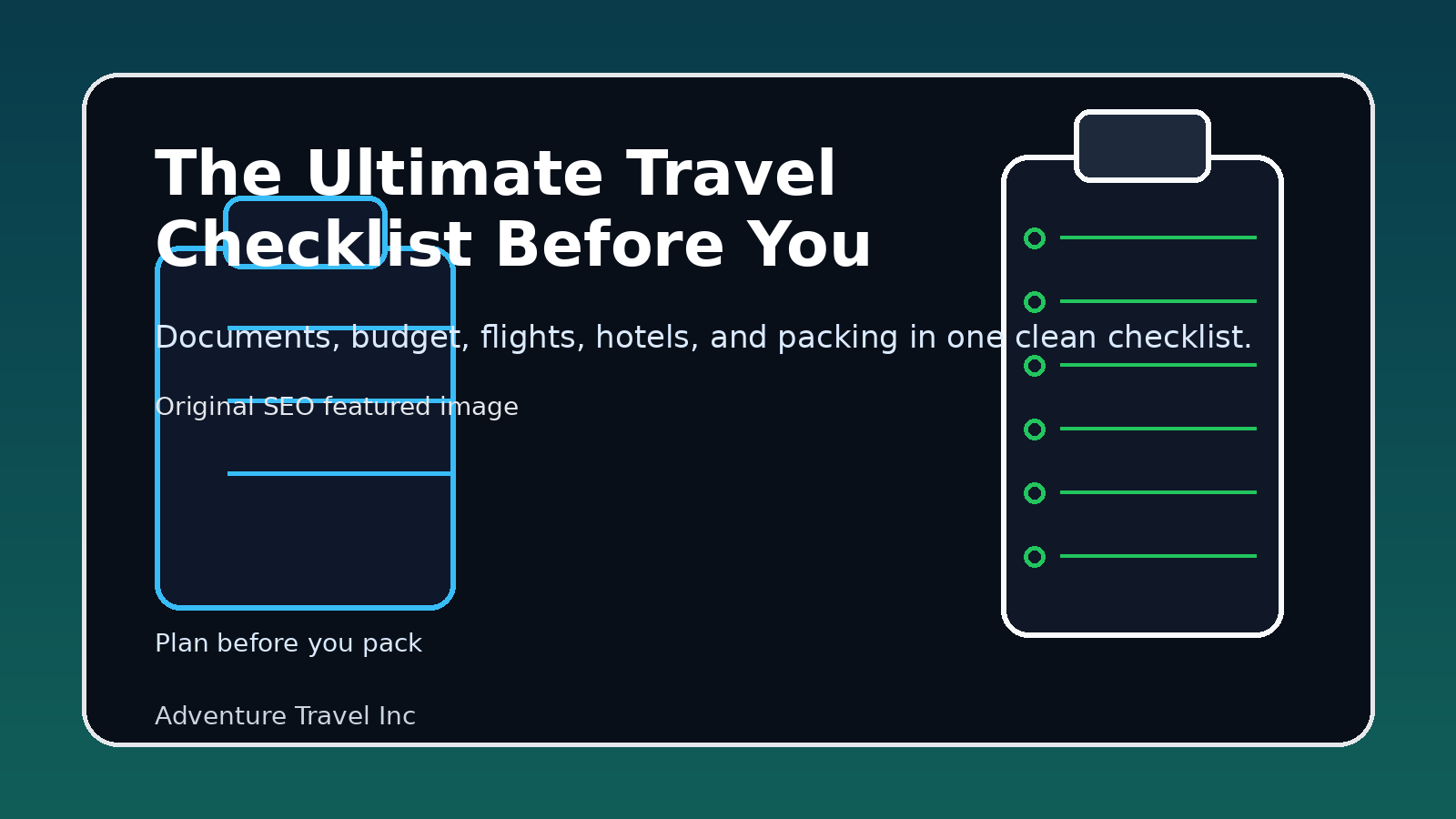 The Ultimate Travel Checklist Before You Book Your Next Trip