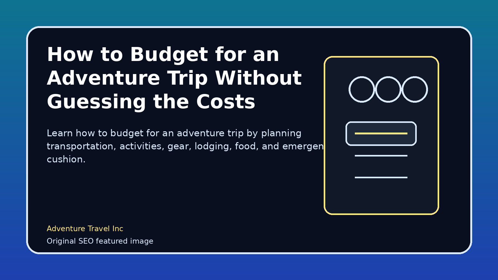 How to Budget for an Adventure Trip Without Guessing the Costs